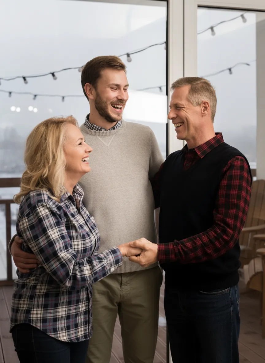 A family discussing finances together with trust